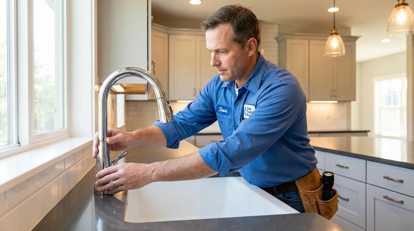 Kitchen faucet installation by Johns Plumbing LLC in Fairfax Station